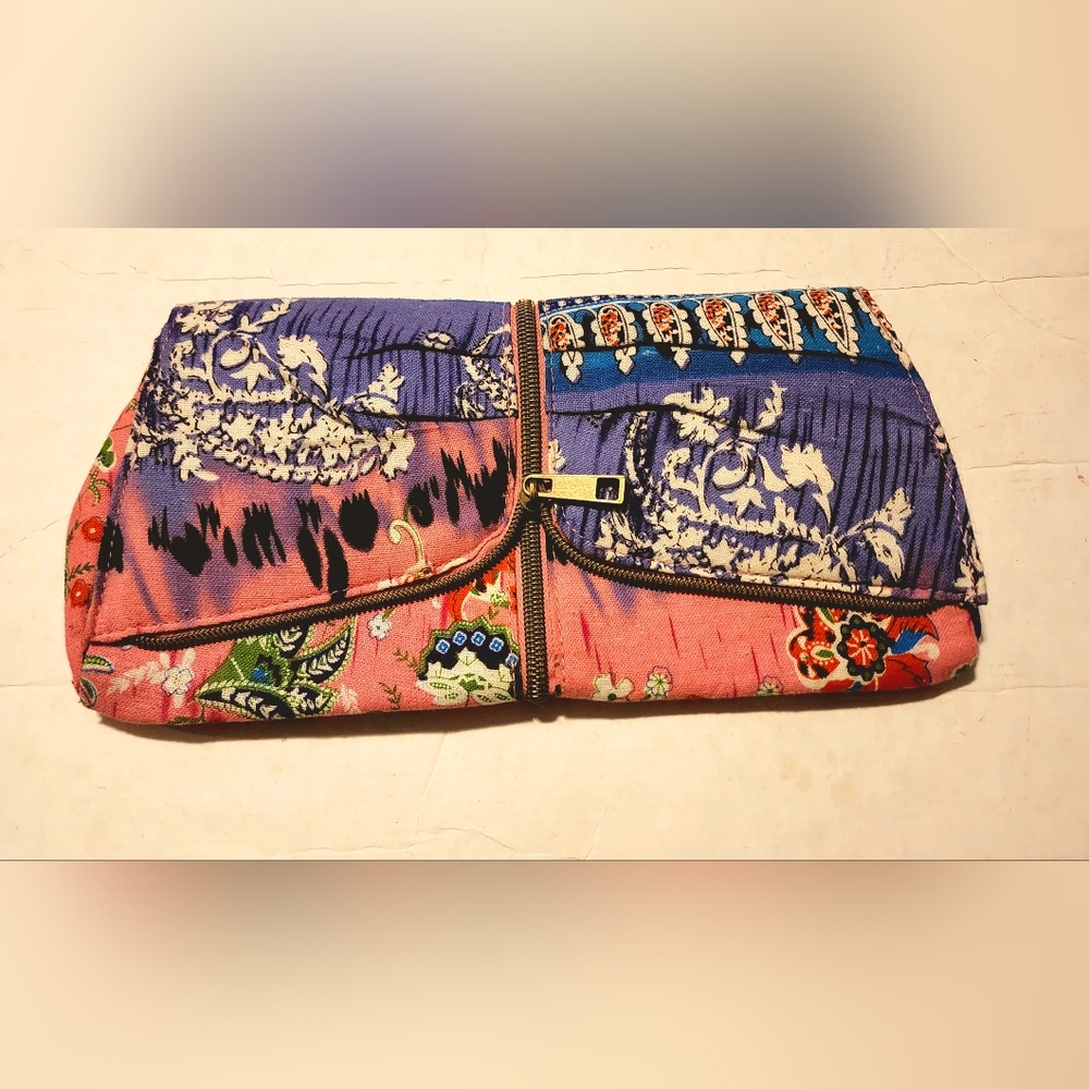 Colorful abstract mermaid tail zipper cloth clutch purse bag